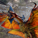 Jake Sully riding the Great Leonopteryx Toruk in Avatar